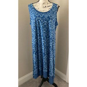 Mod-o-Doc Blue Sleeveless Jersey Knit Dress - Size XXL
